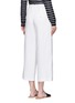 Back View - Click To Enlarge - VINCE - High waist linen blend twill culottes