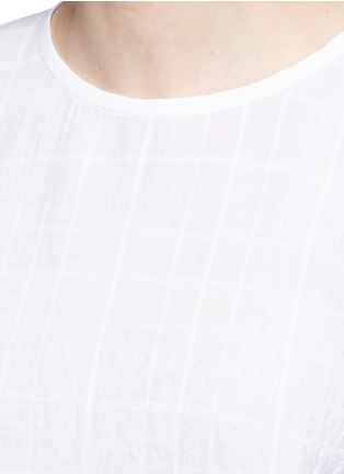 Detail View - Click To Enlarge - VINCE - Check crinkled stripe top