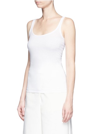 Front View - Click To Enlarge - VINCE - Scoop neck Pima cotton tank top