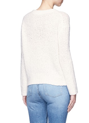 Back View - Click To Enlarge - VINCE - Textured Merino wool blend open knit sweater
