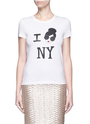 Main View - Click To Enlarge - ALICE & OLIVIA - 'Stace Face I Love NY' print T-shirt