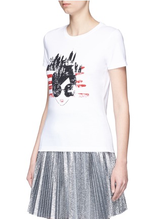 Front View - Click To Enlarge - ALICE & OLIVIA - 'Stace Face' New York City print T-shirt