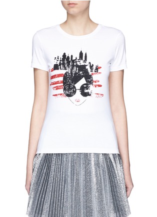 Main View - Click To Enlarge - ALICE & OLIVIA - 'Stace Face' New York City print T-shirt