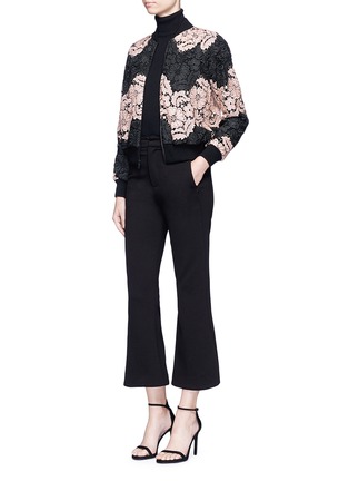 Figure View - Click To Enlarge - ALICE & OLIVIA - 'Felisa' floral guipure lace bomber jacket