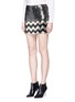 Front View - Click To Enlarge - ALICE & OLIVIA - 'Elana' sequin chevron mini skirt