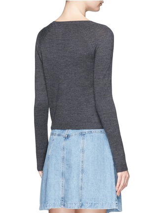 Back View - Click To Enlarge - ALICE & OLIVIA - 'Hello Goodbye' slogan wool sweater