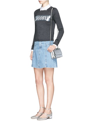 Figure View - Click To Enlarge - ALICE & OLIVIA - 'Hello Goodbye' slogan wool sweater
