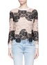 Main View - Click To Enlarge - ALICE & OLIVIA - 'Jesse' floral guipure lace wool sweater