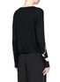 Back View - Click To Enlarge - ALICE & OLIVIA - 'Glynda' slogan patch embellished wool sweater