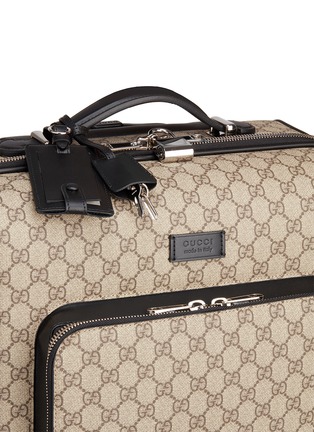 Detail View - Click To Enlarge - GUCCI - 'GG Supreme' print canvas trolley case
