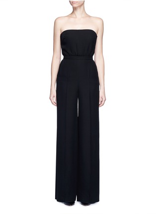 Main View - Click To Enlarge - VALENTINO GARAVANI - Open back Couture strapless silk jumpsuit