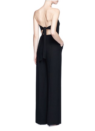 Figure View - Click To Enlarge - VALENTINO GARAVANI - Open back Couture strapless silk jumpsuit