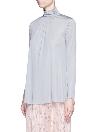 Front View - Click To Enlarge - VALENTINO GARAVANI - Ruched silk jersey top