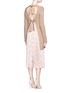 Figure View - Click To Enlarge - VALENTINO GARAVANI - Bow tie open back long cashmere sweater