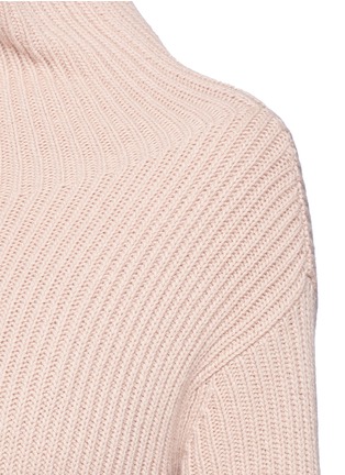 Detail View - Click To Enlarge - VALENTINO GARAVANI - Belted virgin wool-cashmere turtleneck long sweater