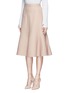 Front View - Click To Enlarge - VALENTINO GARAVANI - Wool-silk Crepe Couture skirt