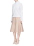 Figure View - Click To Enlarge - VALENTINO GARAVANI - Wool-silk Crepe Couture skirt