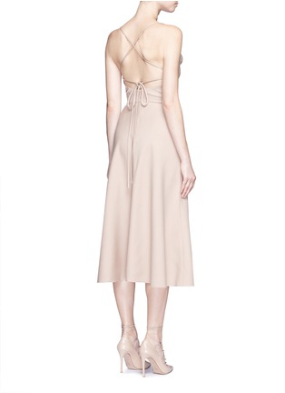 Back View - Click To Enlarge - VALENTINO GARAVANI - Cowl neck Crepe Couture dress