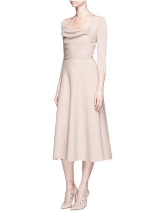 Figure View - Click To Enlarge - VALENTINO GARAVANI - Cowl neck Crepe Couture dress