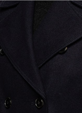 Detail View - Click To Enlarge - VALENTINO GARAVANI - Tuck pleat felted wool long coat