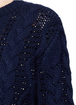 Detail View - Click To Enlarge - VALENTINO GARAVANI - Embellished virgin wool-cashmere sweater