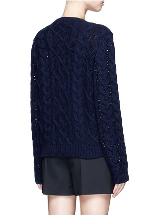 Back View - Click To Enlarge - VALENTINO GARAVANI - Embellished virgin wool-cashmere sweater