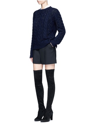 Figure View - Click To Enlarge - VALENTINO GARAVANI - Embellished virgin wool-cashmere sweater