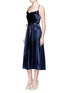 Figure View - Click To Enlarge - VALENTINO GARAVANI - Strappy open back velvet dress