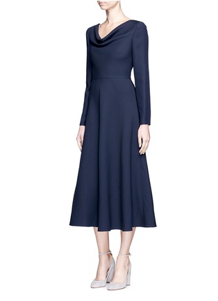 Figure View - Click To Enlarge - VALENTINO GARAVANI - Cowl neck Crepe Couture dress