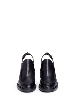 Front View - Click To Enlarge - CLERGERIE - 'Beluga' leather slingback loafers