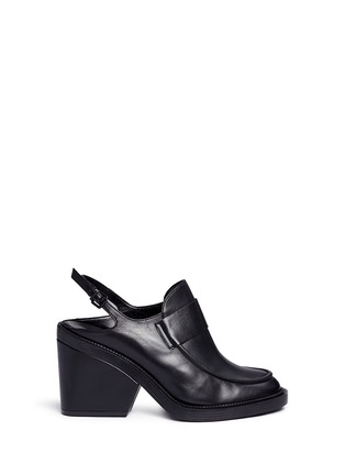 Main View - Click To Enlarge - CLERGERIE - 'Beluga' leather slingback loafers