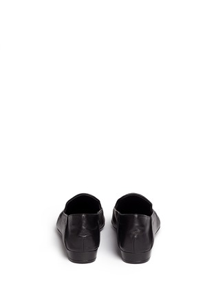 Back View - Click To Enlarge - CLERGERIE - 'Fani' suede vamp lambskin leather loafers