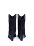 Back View - Click To Enlarge - CLERGERIE - 'Ogue' suede wedge cowboy boots