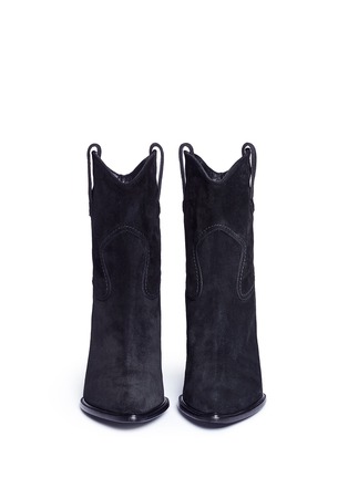 Front View - Click To Enlarge - CLERGERIE - 'Ogue' suede wedge cowboy boots