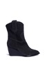Main View - Click To Enlarge - CLERGERIE - 'Ogue' suede wedge cowboy boots