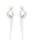 Main View - Click To Enlarge - ERICKSON BEAMON - 'Winter Wonderland' fringed floral hoop Swarovski crystal earrings