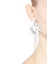 Figure View - Click To Enlarge - ERICKSON BEAMON - 'Winter Wonderland' fringed floral hoop Swarovski crystal earrings