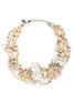 Main View - Click To Enlarge - ERICKSON BEAMON - 'Winter Wonderland' Swarovski crystal glass pearl floral statement necklace