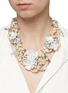 Figure View - Click To Enlarge - ERICKSON BEAMON - 'Winter Wonderland' Swarovski crystal glass pearl floral statement necklace
