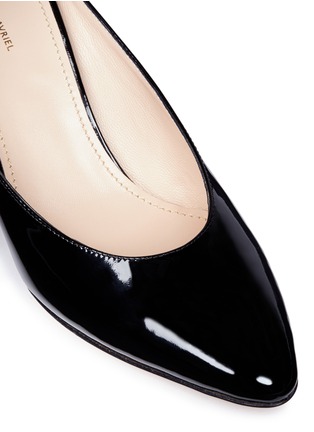 Detail View - Click To Enlarge - MANSUR GAVRIEL - Patent leather pump slippers