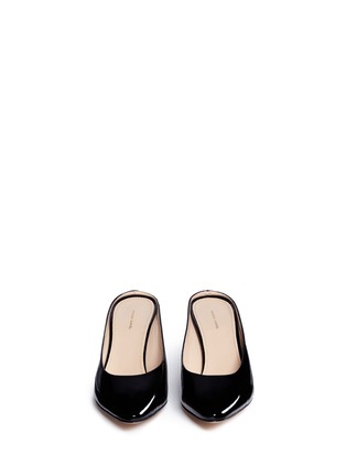 Front View - Click To Enlarge - MANSUR GAVRIEL - Patent leather pump slippers