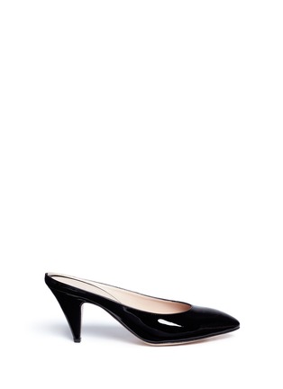 Main View - Click To Enlarge - MANSUR GAVRIEL - Patent leather pump slippers