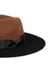 Detail View - Click To Enlarge - SENSI STUDIO - Grosgrain bow colourblock wool felt hat
