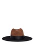 Main View - Click To Enlarge - SENSI STUDIO - Grosgrain bow colourblock wool felt hat