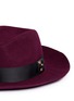Detail View - Click To Enlarge - SENSI STUDIO - 'Sarah' stud grosgrain bow wool felt fedora hat