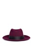 Main View - Click To Enlarge - SENSI STUDIO - 'Sarah' stud grosgrain bow wool felt fedora hat