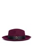 Figure View - Click To Enlarge - SENSI STUDIO - 'Sarah' stud grosgrain bow wool felt fedora hat