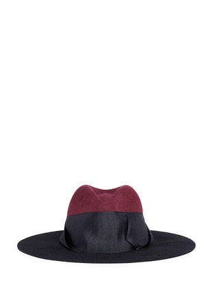 Main View - Click To Enlarge - SENSI STUDIO - 'Casanova' layered grosgrain bow wool felt hat