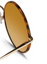 Detail View - Click To Enlarge - MATTHEW WILLIAMSON - Contrast tortoiseshell acetate oversize round mirror sunglasses