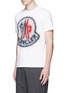 Front View - Click To Enlarge - MONCLER - Pixel logo print cotton T-shirt